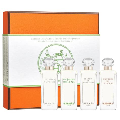 hermes jardin samples|Hermes gardens perfume set.